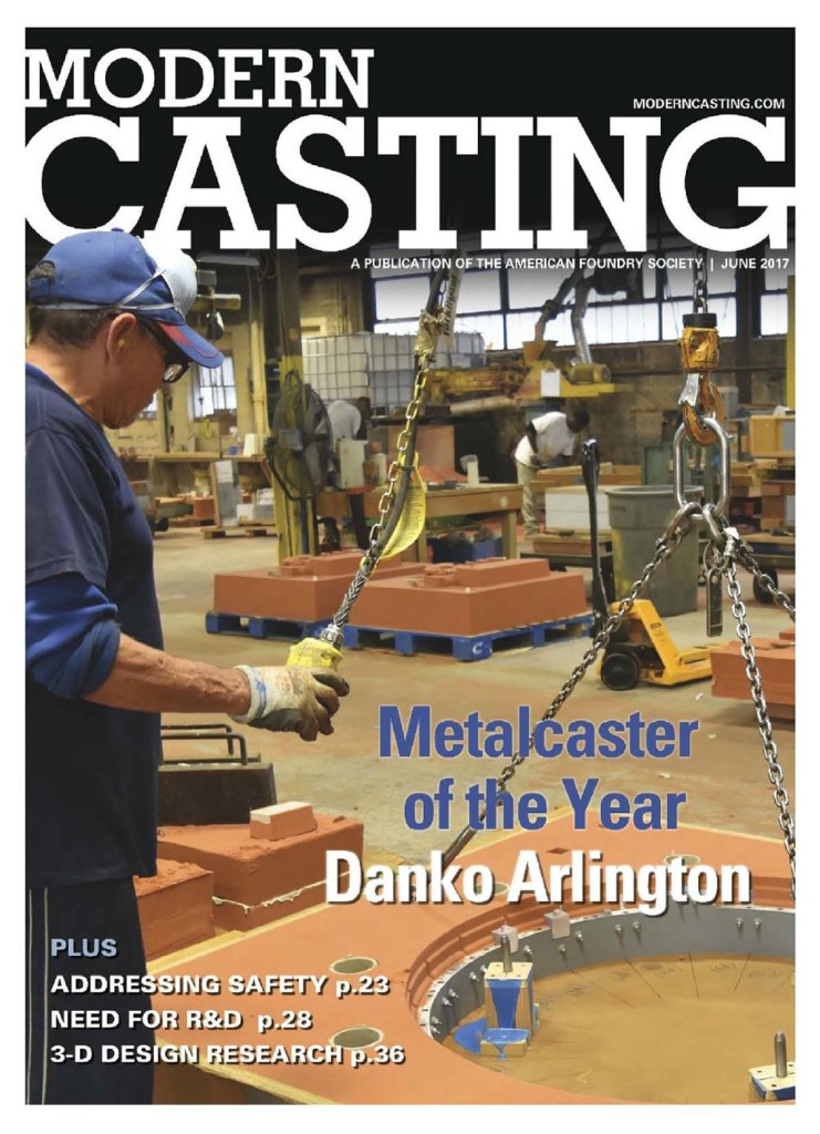 Modern Casting, June 2017: Danko Arlington, Metalcaster of the Year