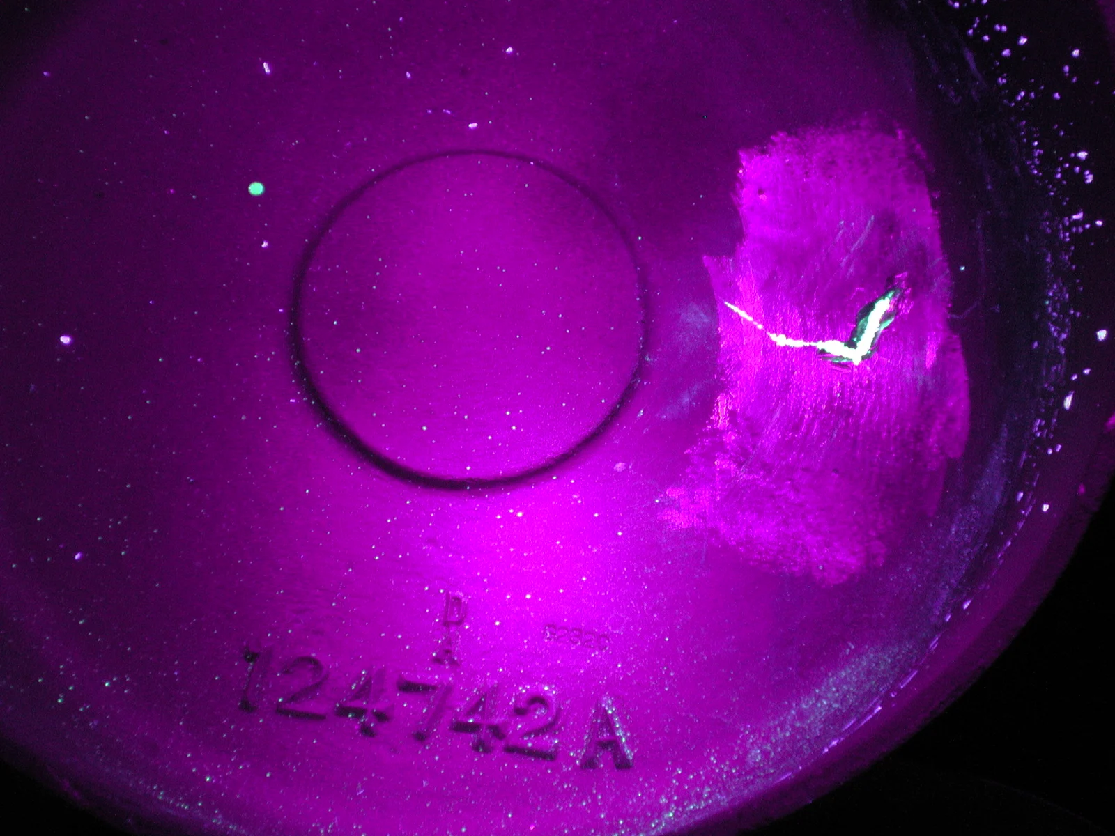 Fluorescent penetrant inspection