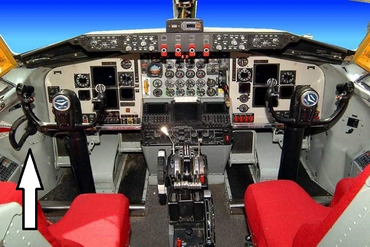 KC135 Cockpit and steering wheel
